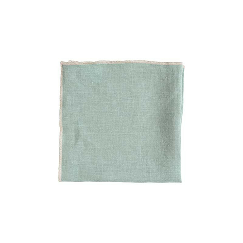Haomy Serviette de table Venise en lin (40 x 40 cm) Céladon