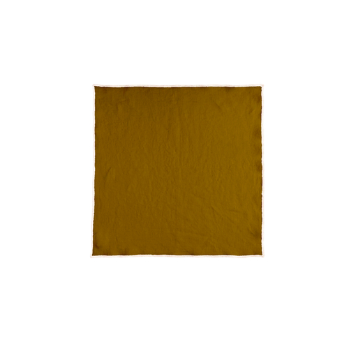 Haomy Serviette de table Venise en lin (40 x 40 cm) Gold
