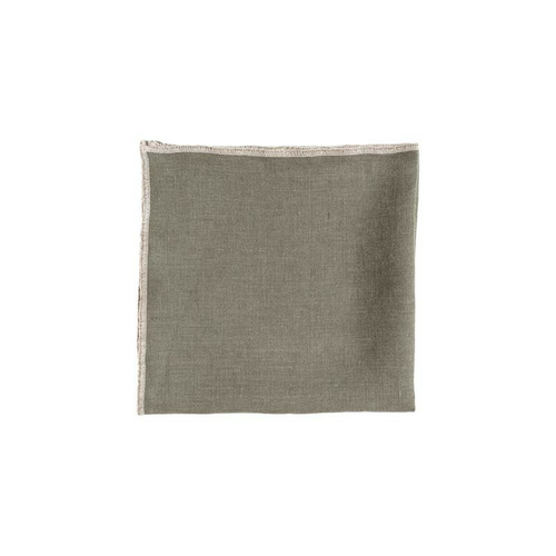 Haomy Serviette de table Venise en lin (40 x 40 cm) Naturel