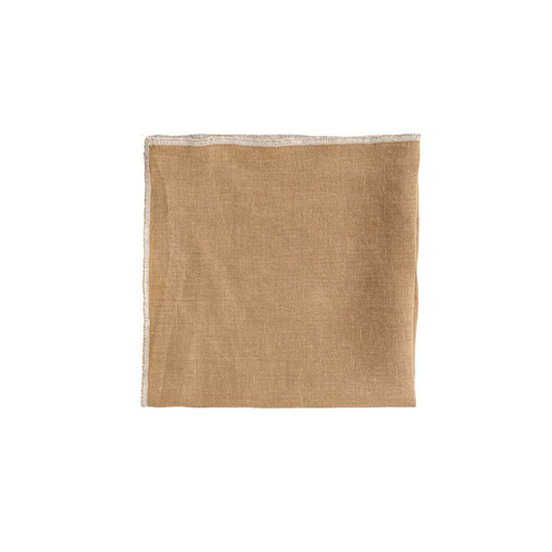 Haomy Serviette de table Venise en lin (40 x 40 cm) Tabac
