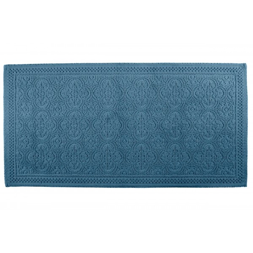 Haomy Tapis de bain Kymi 55 x 110cm Bleu Stone