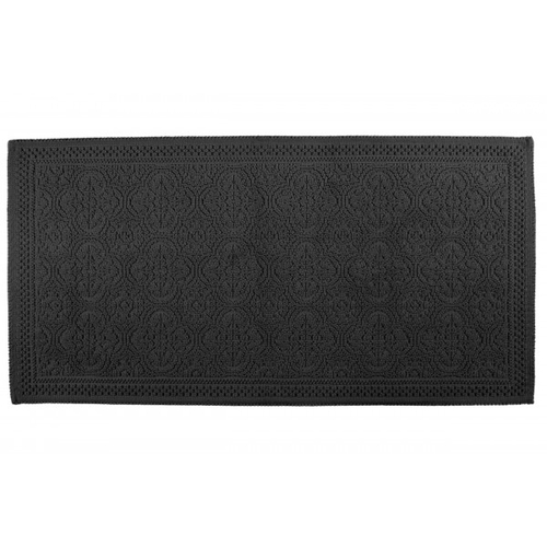 Haomy Tapis de bain Kymi 55 x 110cm Noir