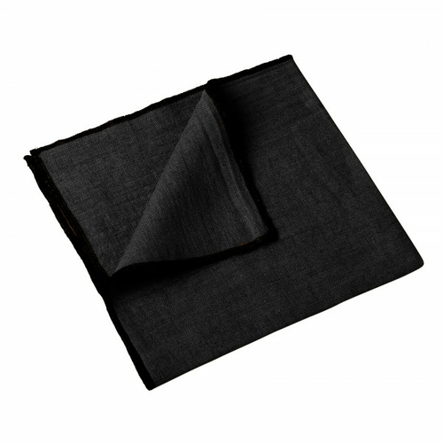 Harmony Serviette de table Letia en lin (41 x 41 cm) Noir