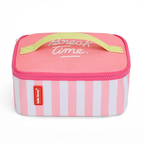 Hello Hossy Lunch Bag Pink Stripes