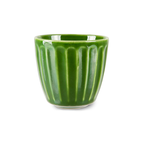 HK Living Mug en céramique côtelée Vert
