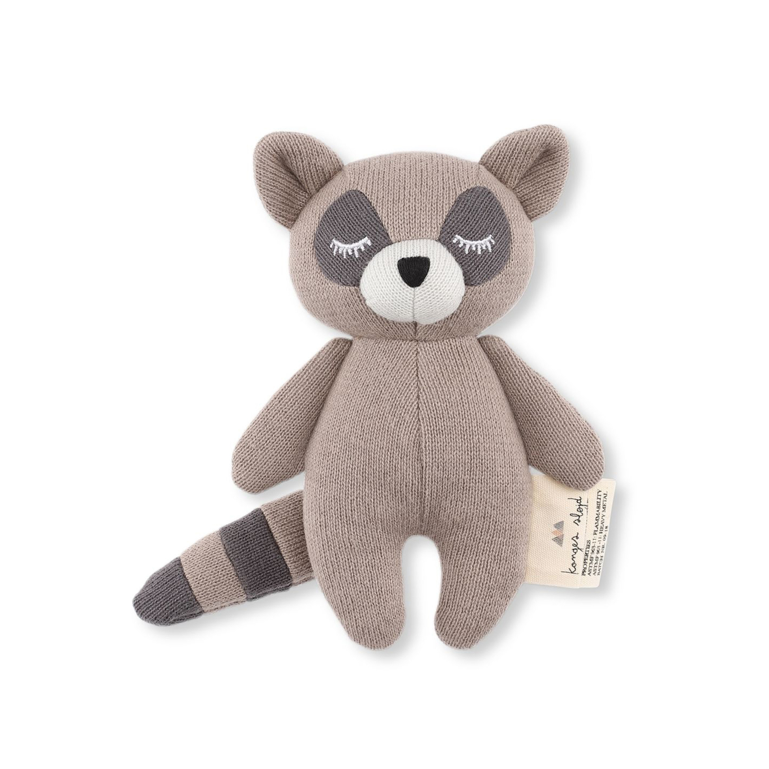 Hochet Mini Raton Laveur en Coton Bio Konges Slojd