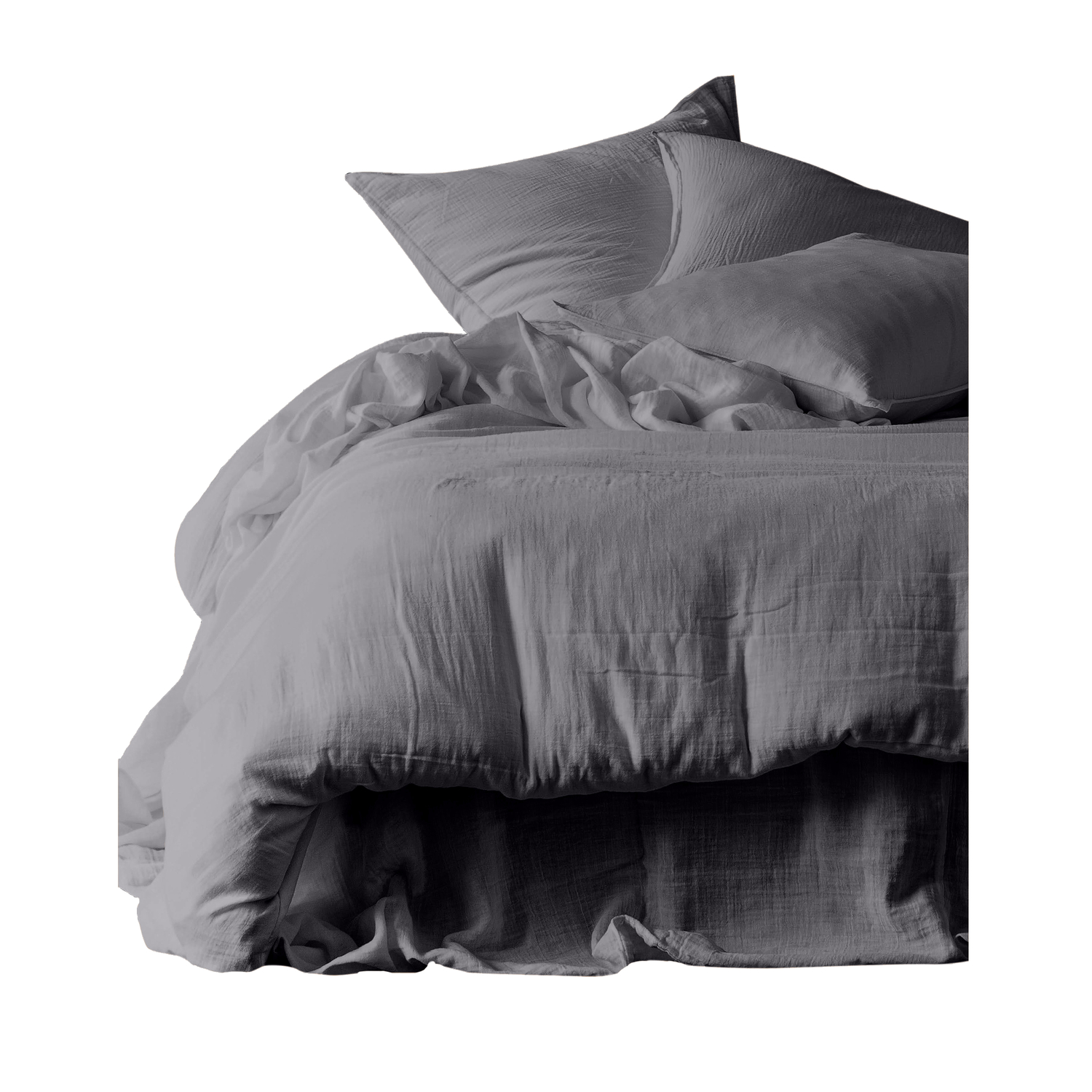 Housse de couette Dili Granit 140 x 200 cm Haomy