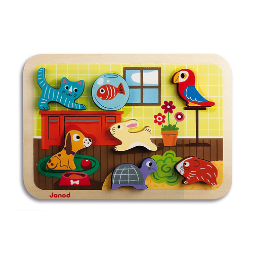 Janod Chunky Puzzle Animaux (7 pièces)