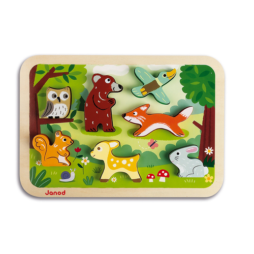 Janod Chunky Puzzle Forêt (7 pièces)