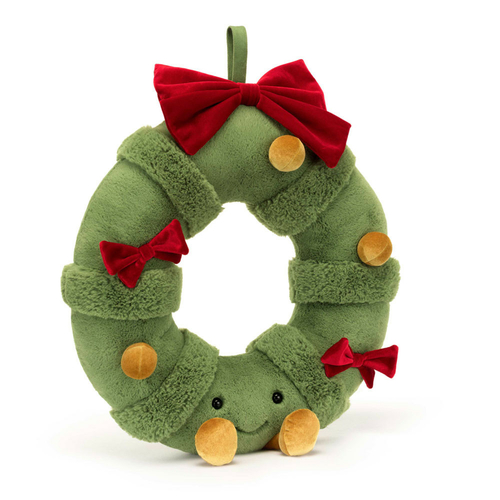 Jellycat Peluche Amuseable Couronne de Noël Décorée