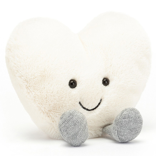 Jellycat Peluche Amuseable Cœur Crème