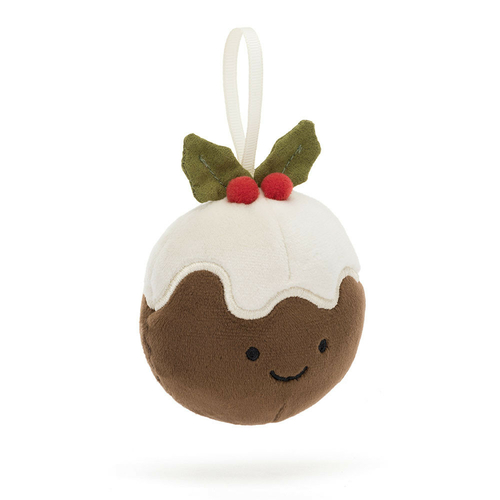 Jellycat Peluche Folly Christmas Pudding à suspendre