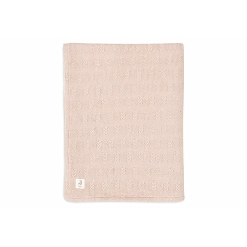 Jollein Couverture de berceau Grain and Teddy (75 x 100 cm) Wild Rose