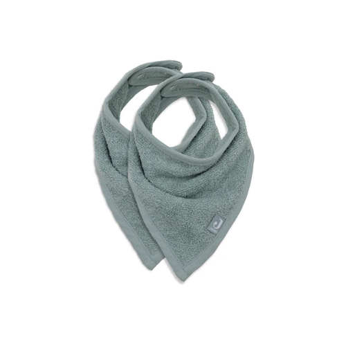 Jollein Lot de 2 bavoirs bandanas en éponge Sea Green