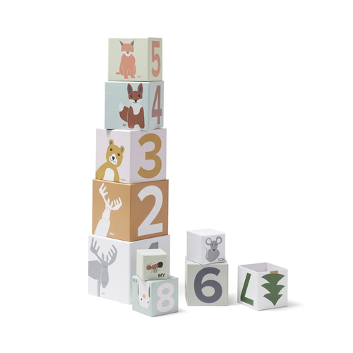 Kids Concept Cubes empilables Edvin 1 à 10 en carton