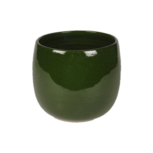 Le Comptoir Cache Pot en céramique Vert Foncé Medium