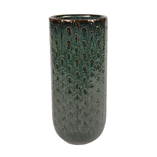 Le Comptoir Vase en céramique Bleu Paon
