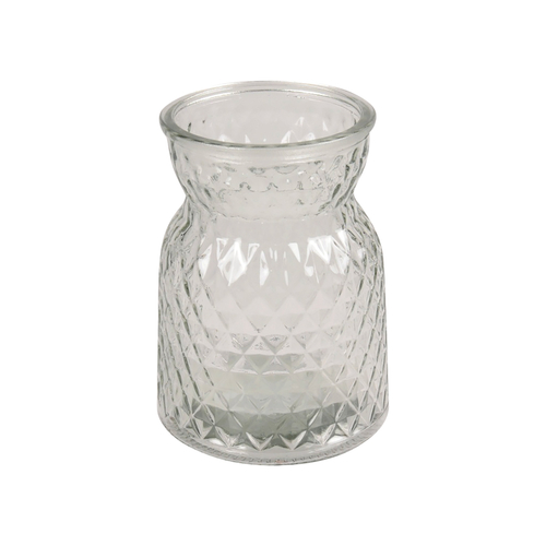Le Comptoir Vase en verre Motif Diamant