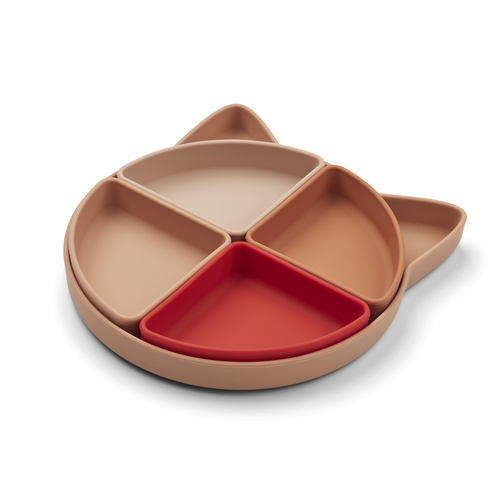 Liewood Assiette compartimentée Arne Chat Tuscany Rose Multi Mix