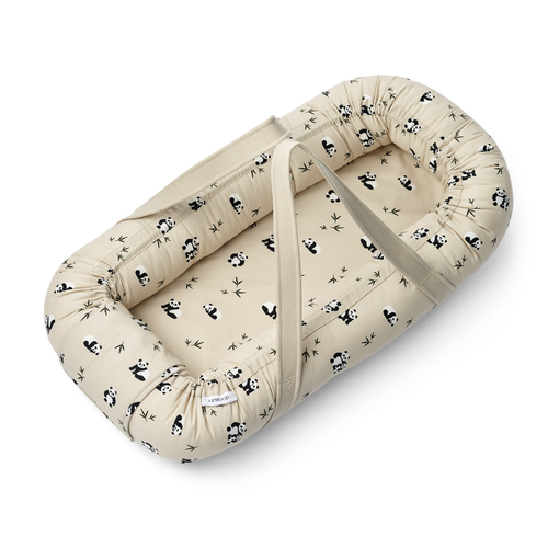 Liewood Couffin Nomade Gro Panda Play / Sea Shell