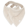 Lot de 2 bavoirs bandanas en éponge Nougat Jollein