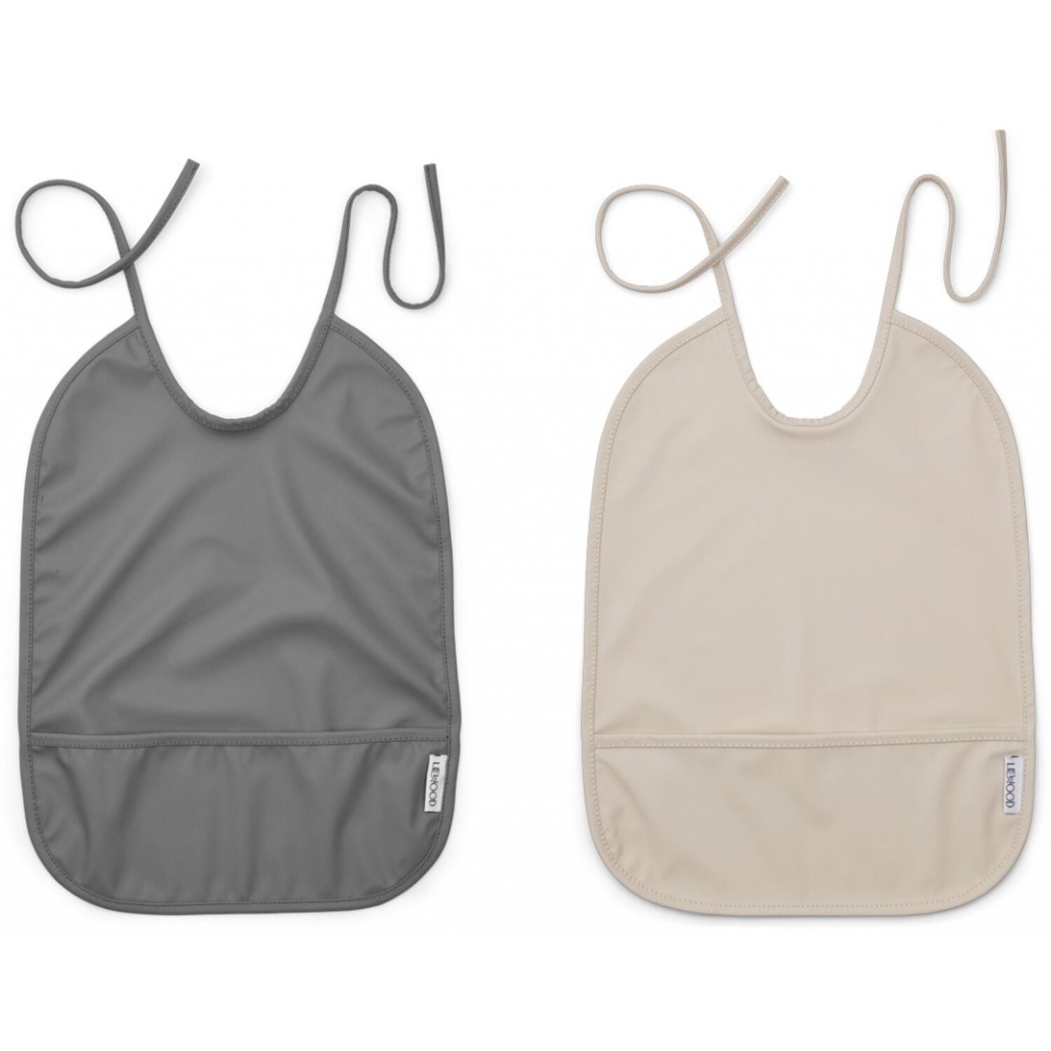 Lot de 2 Bavoirs Lai Sable / Gris Anthracite Liewood