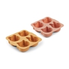 Lot de 2 mini Moules à Gâteaux Mariam Yellow Mellow / Dark Rose Liewood