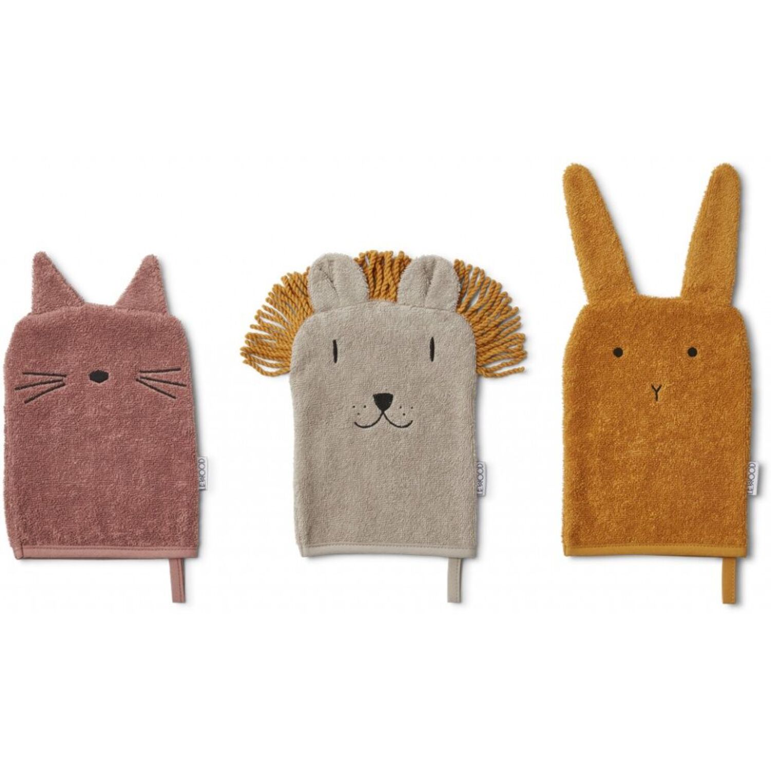 Lot de 3 Gants de Toilette Lion Liewood