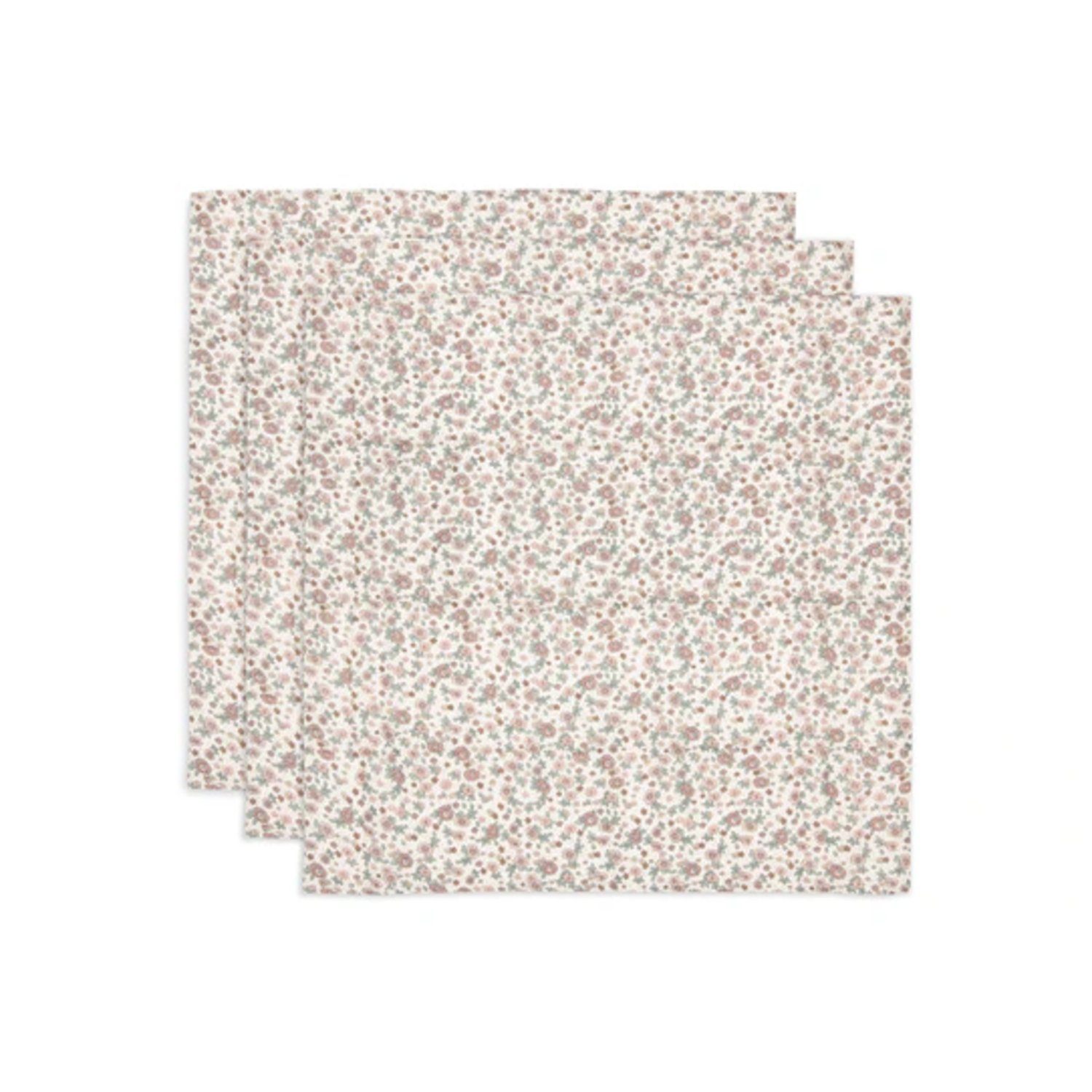 Lot de 3 langes en gaze de coton Retro Flowers (70 x 70 cm) Jollein