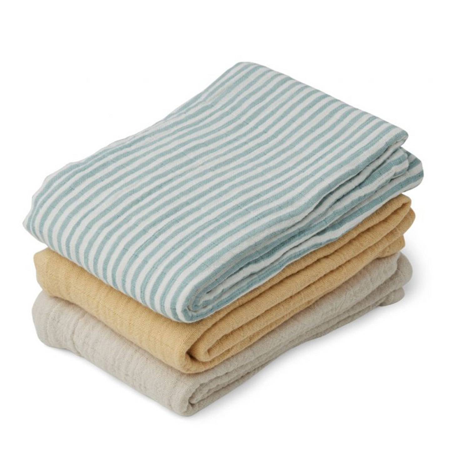 Lot de 3 Langes Line Sea Blue Stripes Mix Liewood
