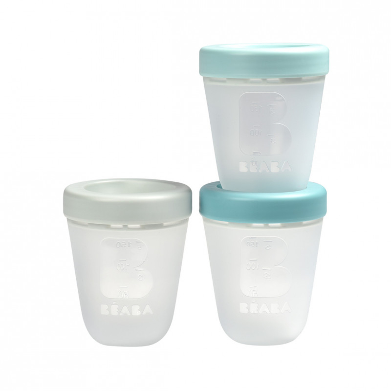 Lot de 3 Pots en Silicone Jungle (200 ml) Beaba