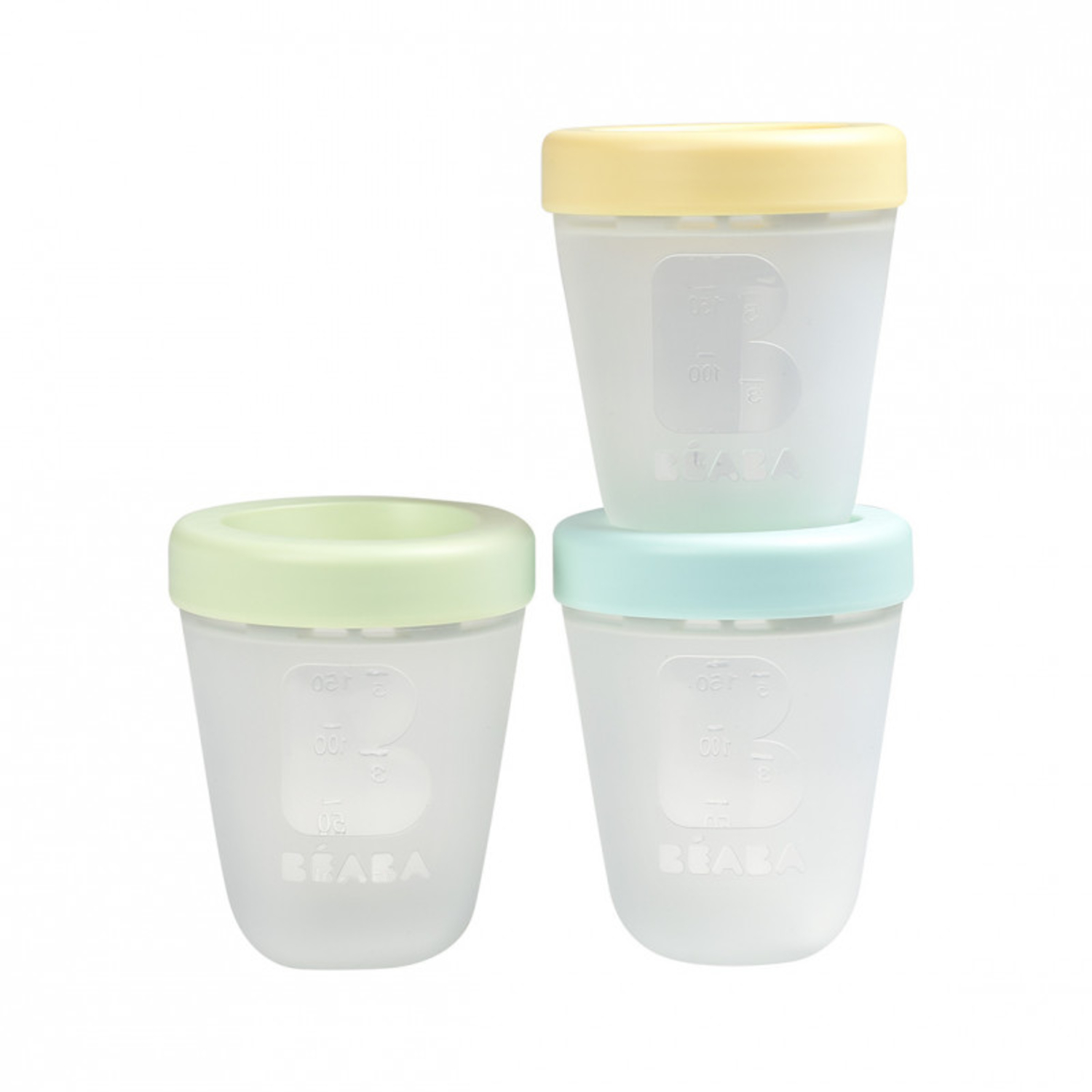 Lot de 3 Pots Silicone 200ml Spring Beaba