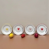 Lot de 4 Assiettes Dessert Amour Coeur Opjet