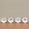 Lot de 4 Assiettes Dessert Amour Coeur Opjet