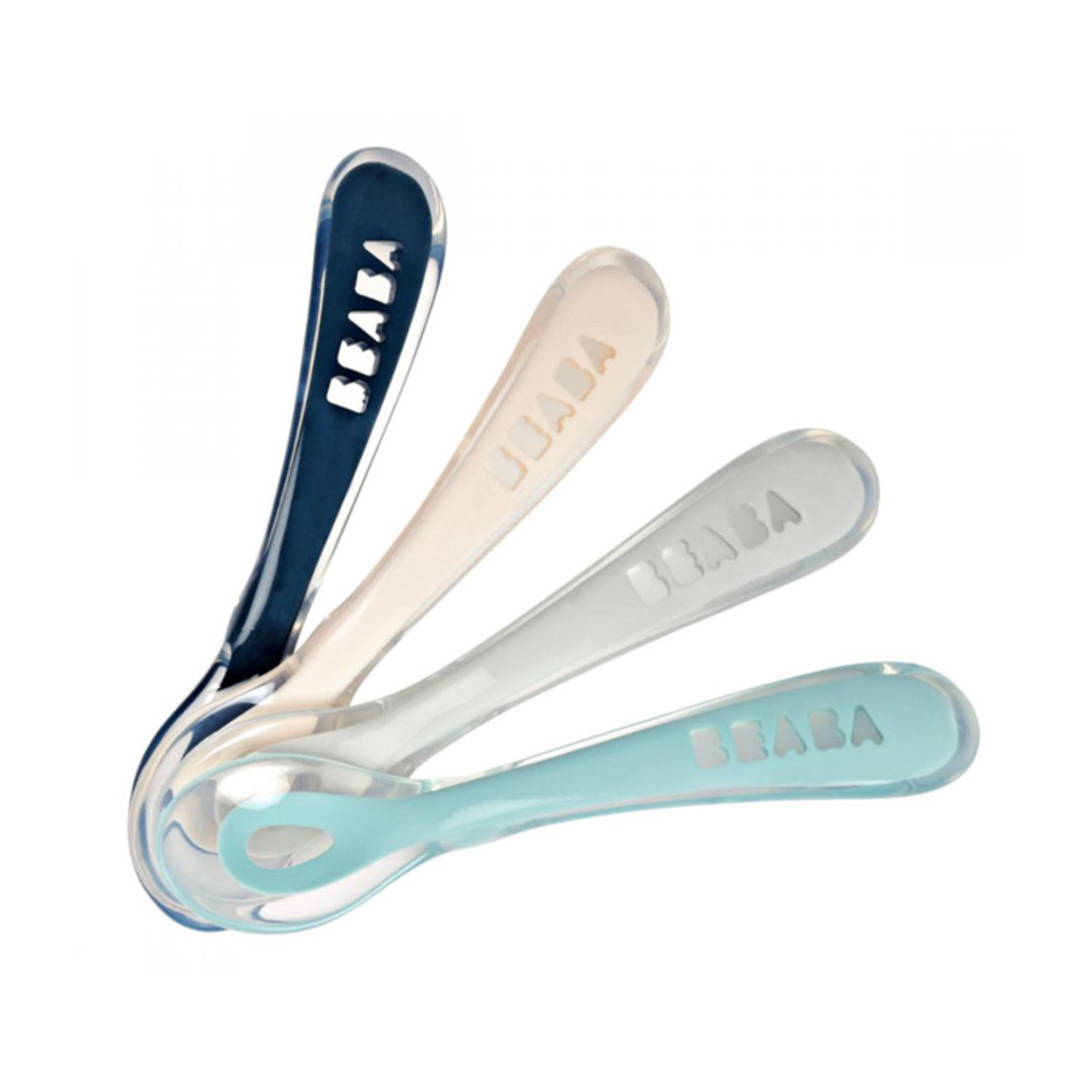 Lot de 4 cuillères 2e âge Bleu Beaba