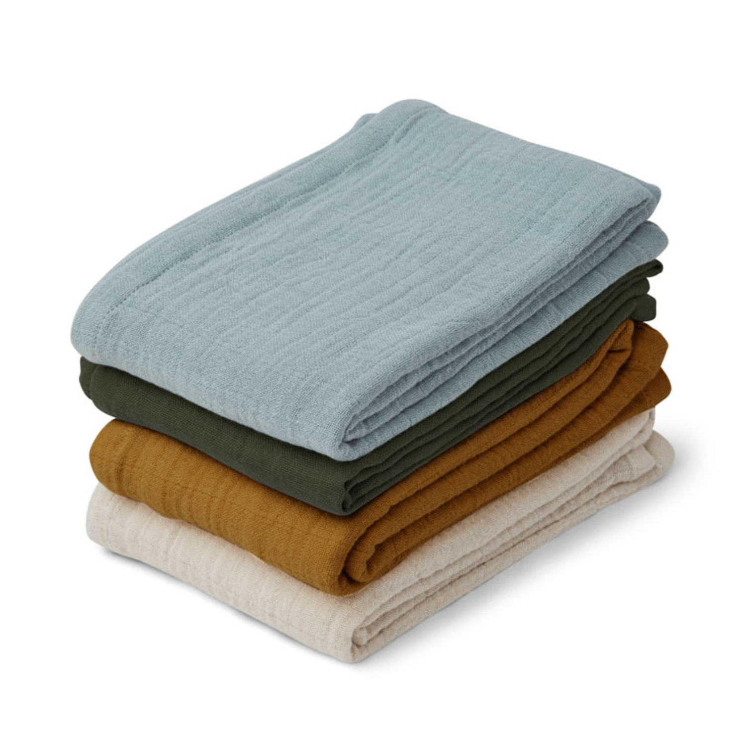 Lot de 4 Langes Leon Blue Multi Mix Liewood