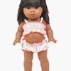 Maillot de bain rétro 2 pièces avec pochon Blanc Minikane