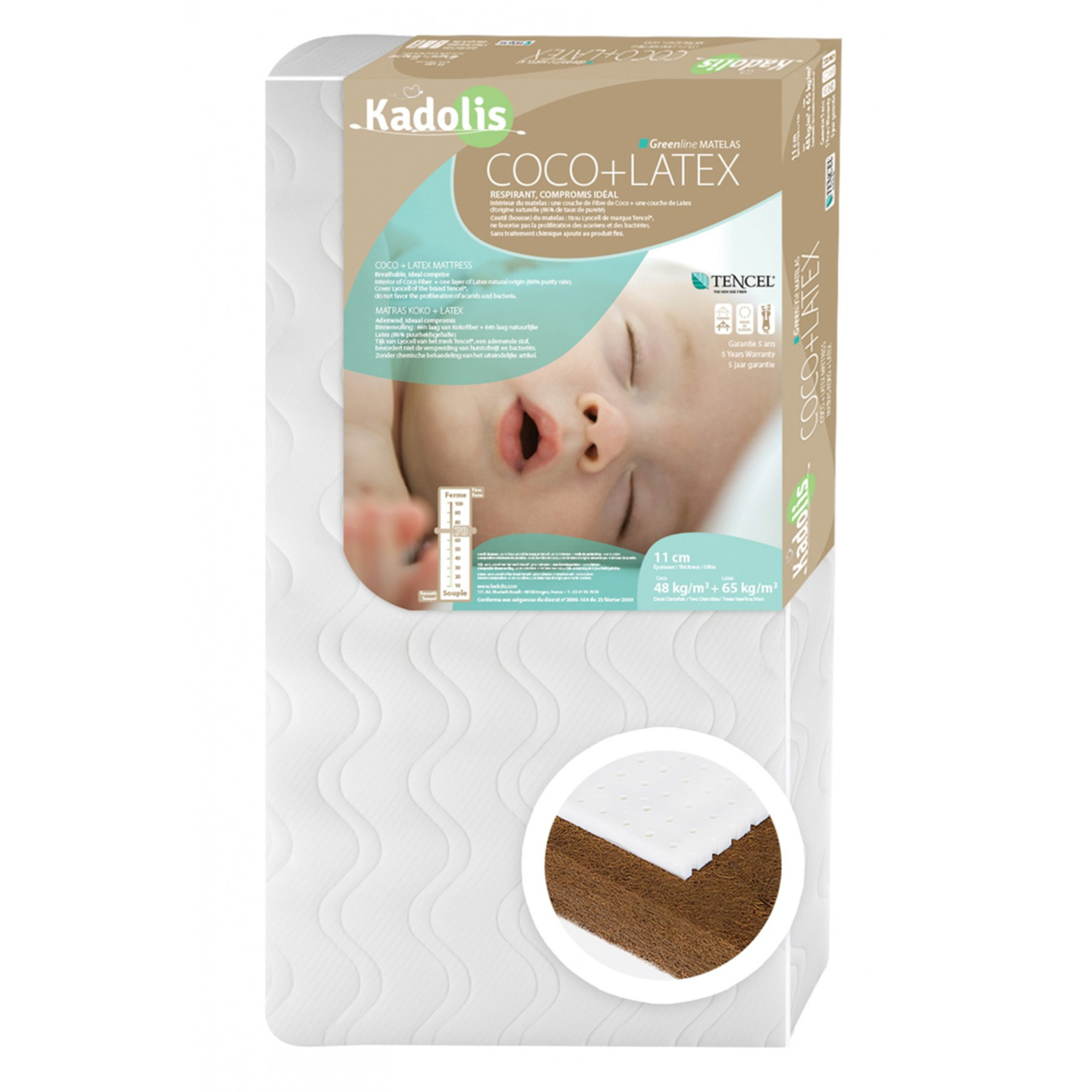 Matelas Bebe Coco Latex 70 140 Cm Kadolis Choo Family Store