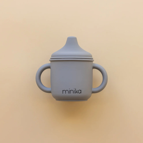 Minika Gobelet à bec en silicone Stone