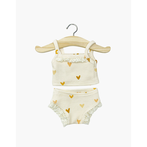 Minikane Dessous en maille - Fille Cœur / Ecru