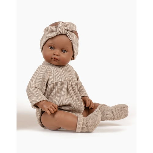 Minikane Poupée Augustine - Bambinis avec sa barboteuse beige Beige
