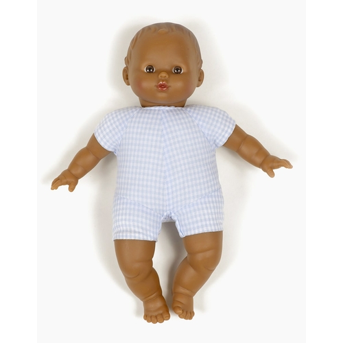 Minikane Poupée vintage Lucas - Babies Vichy Bleu