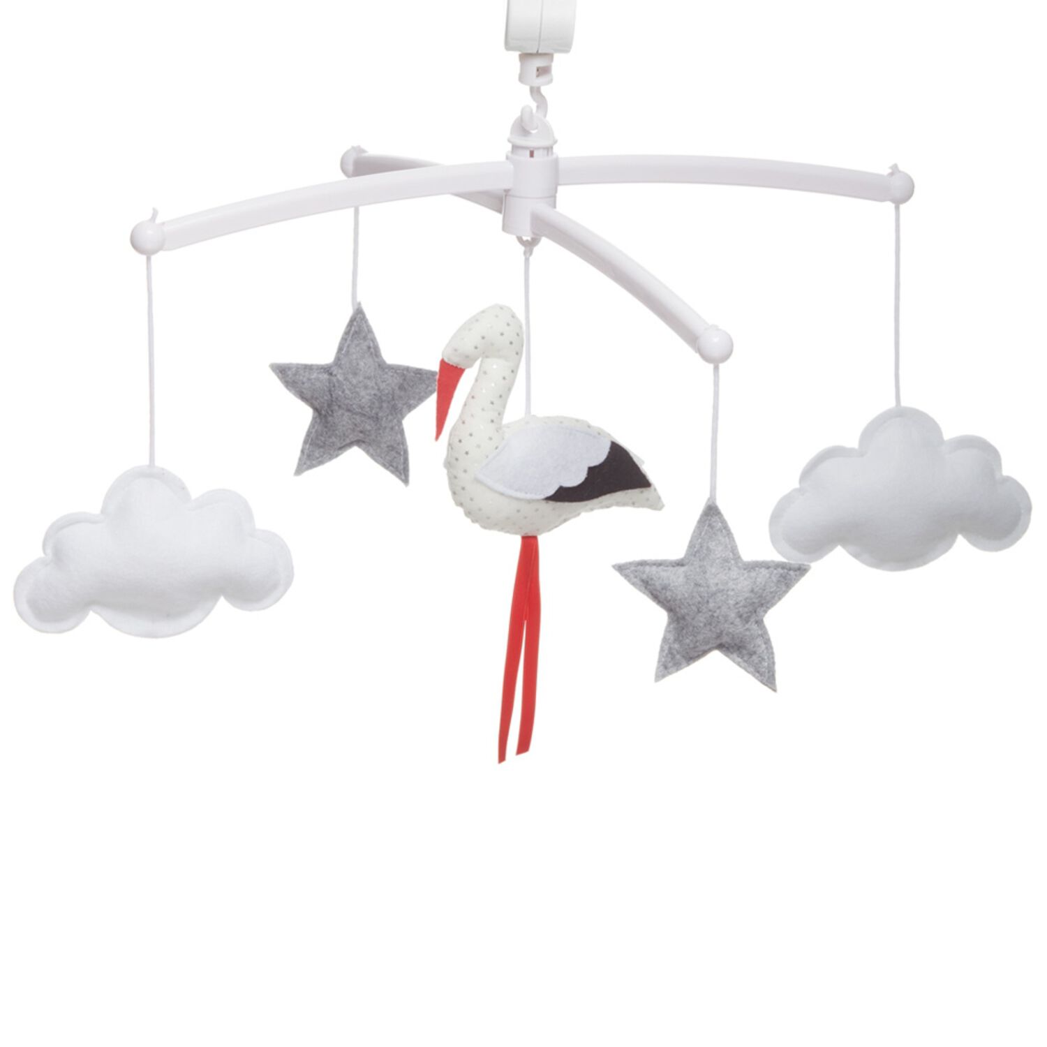 Mobile Musical Cigogne Pouce et Lina