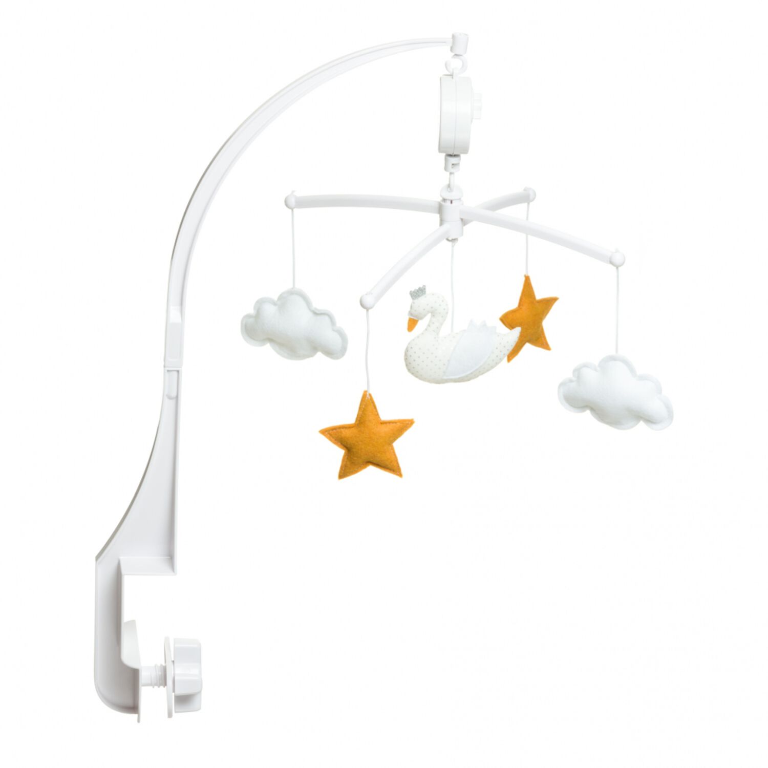 Mobile Musical Cygne Moutarde Pouce et Lina