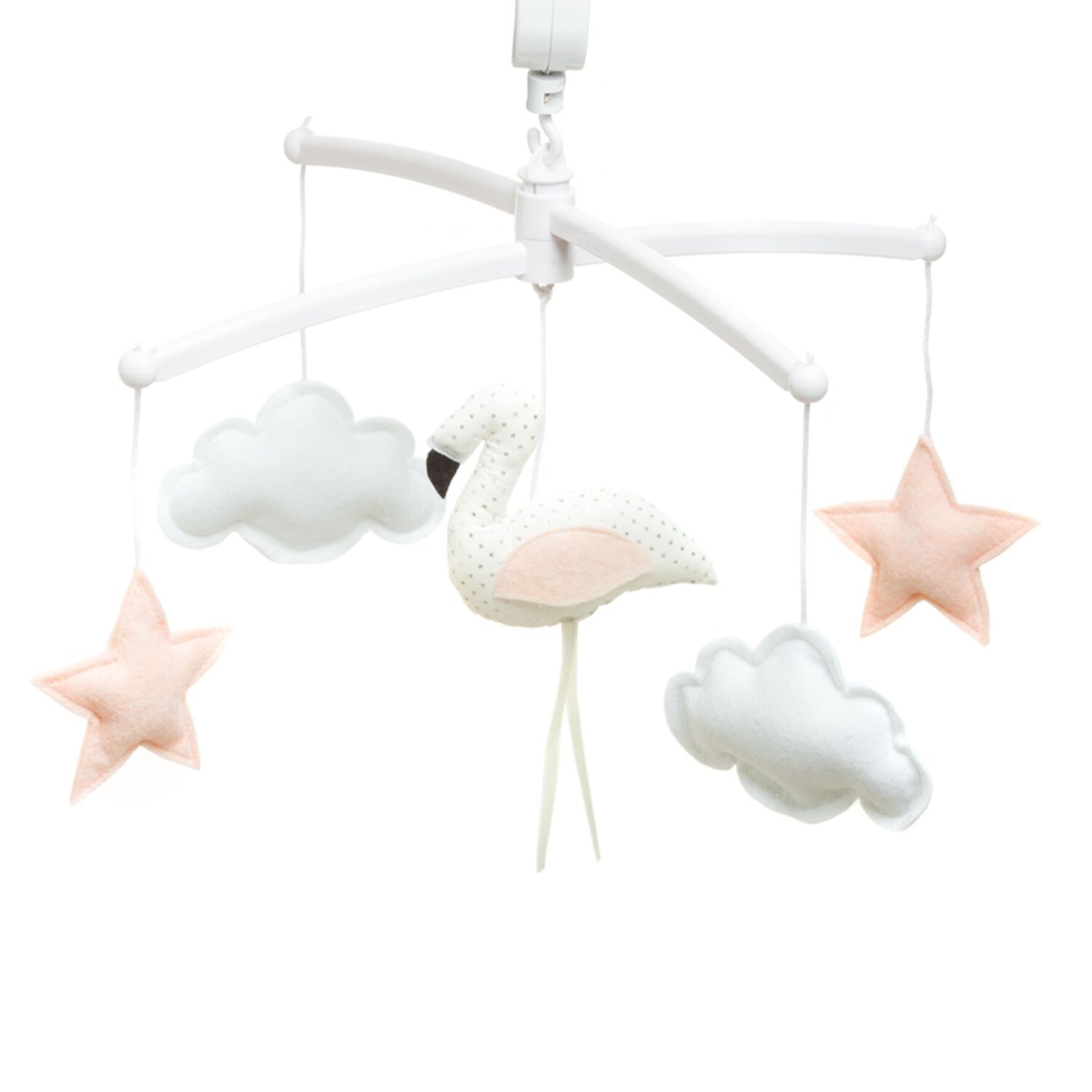 Mobile Musical Flamant Blanc Pouce et Lina