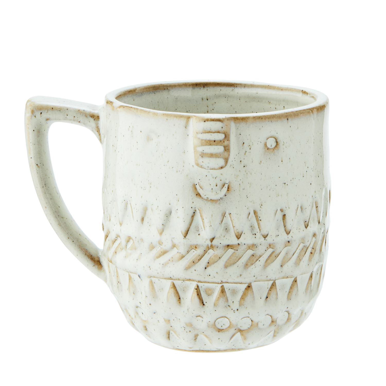 Mug en grès Visage Beige Madam Stoltz