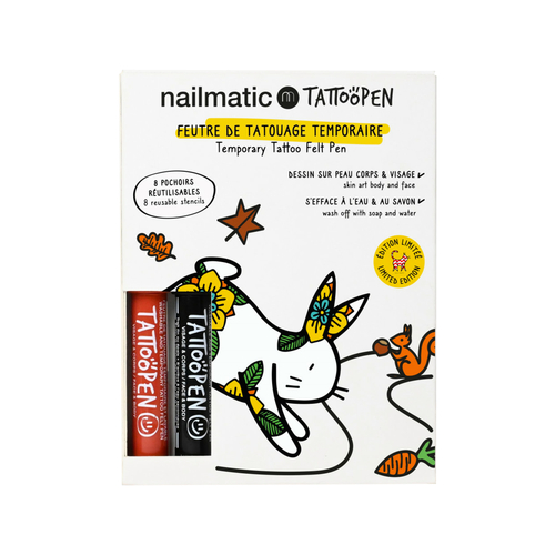 Nailmatic Kit de 2 Tattoopen avec pochoirs Ami Imaginaire - Bunny