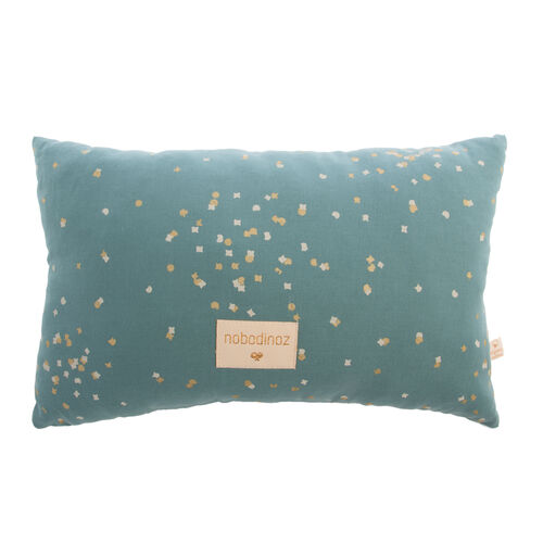 Nobodinoz Coussin Laurel Gold Confetti / Magic Green