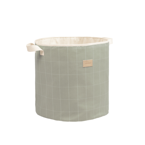 Nobodinoz Panier de rangement Green Grid