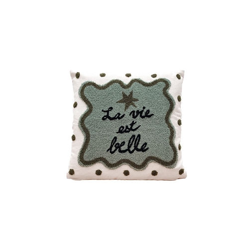 Opjet Coussin Influence La vie est belle Bleu